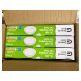 Lot of Commercial Electric 11 in. 12.5-Watt Dimmable White Integrated LED Edge-Lit Round Flat Panel Flush Mount Ceiling Light Color Changing Customer Returns See Pictures