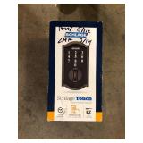 Schlage Camelot Aged Bronze Electronic Touch Keyless Touchscreen Deadbolt with Thumbturn Customer Returns See Pictures