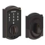 Schlage Camelot Aged Bronze Electronic Touch Keyless Touchscreen Deadbolt with Thumbturn Customer Returns See Pictures