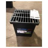 12 in. Square Catch Basin Drain Kit with 2-Opening Catch Basin Steel Grate 2-Outlet Adapters 1-Outlet Plug by NDS   Customer Returns See Pictures