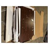 VEVOR Corner Industrial Bar Cabinet for Liquor and Glasses MDF Freestanding Farmhouse Wood Coffee Bar Cabinet Customer Returns See Pictures