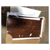 VEVOR Corner Industrial Bar Cabinet for Liquor and Glasses MDF Freestanding Farmhouse Wood Coffee Bar Cabinet Customer Returns See Pictures