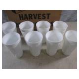 (D-2) 8 Vintage Milk Glass Harvest ...