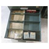 (F-3) 2 Vintage Metal 4-Drawer Orga...