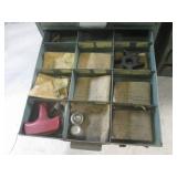 (F-3) 2 Vintage Metal 4-Drawer Orga...