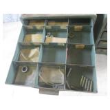 (F-3) 2 Vintage Metal 4-Drawer Orga...