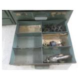 (F-3) 2 Vintage Metal 4-Drawer Orga...