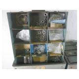 (F-3) 2 Vintage Metal 4-Drawer Orga...