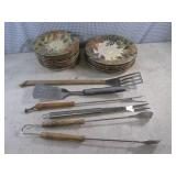 (G-1) Grilling Tools and Dishes...