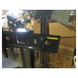 (FRNT) TV Stand with Black Glass Sh...