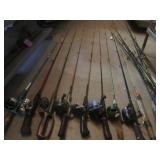 (G-1) Assortment of Fishing Rods wi...