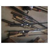 (G-1) Assortment of Fishing Rods wi...