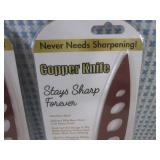 (H-1) 2 Kitchen Copper Knives...