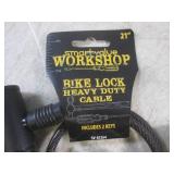 3) 21" Cable Bike Locks with Keys...