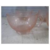 (A-2) Vintage Pink Glass Cups, Dese...