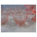 (A-2) Vintage Pink Glass Cups, Dese...
