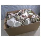 (F-2) Box Full of White / Milk Glas...