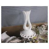 (F-2) Box Full of White / Milk Glas...