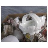 (F-2) Box Full of White / Milk Glas...