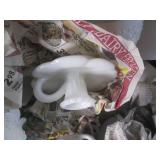 (F-2) Box Full of White / Milk Glas...