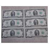 (CNTR) 6 Uncirculated Sequential $2...