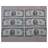 (CNTR) 6 Uncirculated Sequential $2...