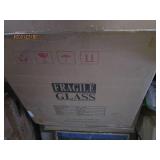 36 inch round black framed mirror...