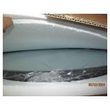 36 inch round black framed mirror...