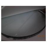 36 inch round black framed mirror...