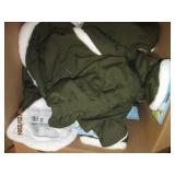 box of pet jackets various sizes...