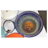 Mostly Enamelware Lot. (16 Pieces.