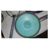 Mostly Enamelware Lot. (16 Pieces.