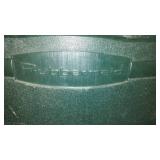 Rubbermaid Lidded Can and Palm Tree Light.