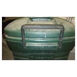 Rubbermaid Lidded Can and Palm Tree Light.