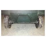 Rubbermaid Lidded Can and Palm Tree Light.