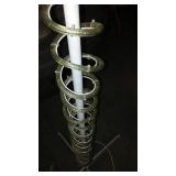 Rubbermaid Lidded Can and Palm Tree Light.