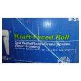 John Manville R19 Kraft Faced Insulation Roll. B-242
