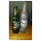 Vintage Milk Crate And Bottles.