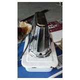 Vintage Toaster And Enamel Ware Refrigerator Box.