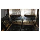 Vintage Toaster And Enamel Ware Refrigerator Box.