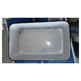 Vintage Toaster And Enamel Ware Refrigerator Box.