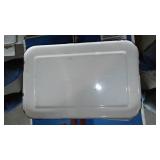 Vintage Toaster And Enamel Ware Refrigerator Box.