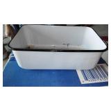 Vintage Toaster And Enamel Ware Refrigerator Box.