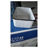 Vintage Toaster And Enamel Ware Refrigerator Box.