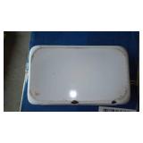 Vintage Toaster And Enamel Ware Refrigerator Box.