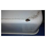 Vintage Toaster And Enamel Ware Refrigerator Box.