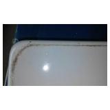 Vintage Toaster And Enamel Ware Refrigerator Box.