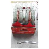 Wood Coca Cola Coke Crate And Bottles.