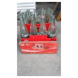 Wood Coca Cola Coke Crate And Bottles.