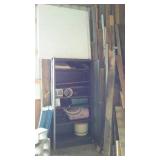 Metal Cabinet with Contents